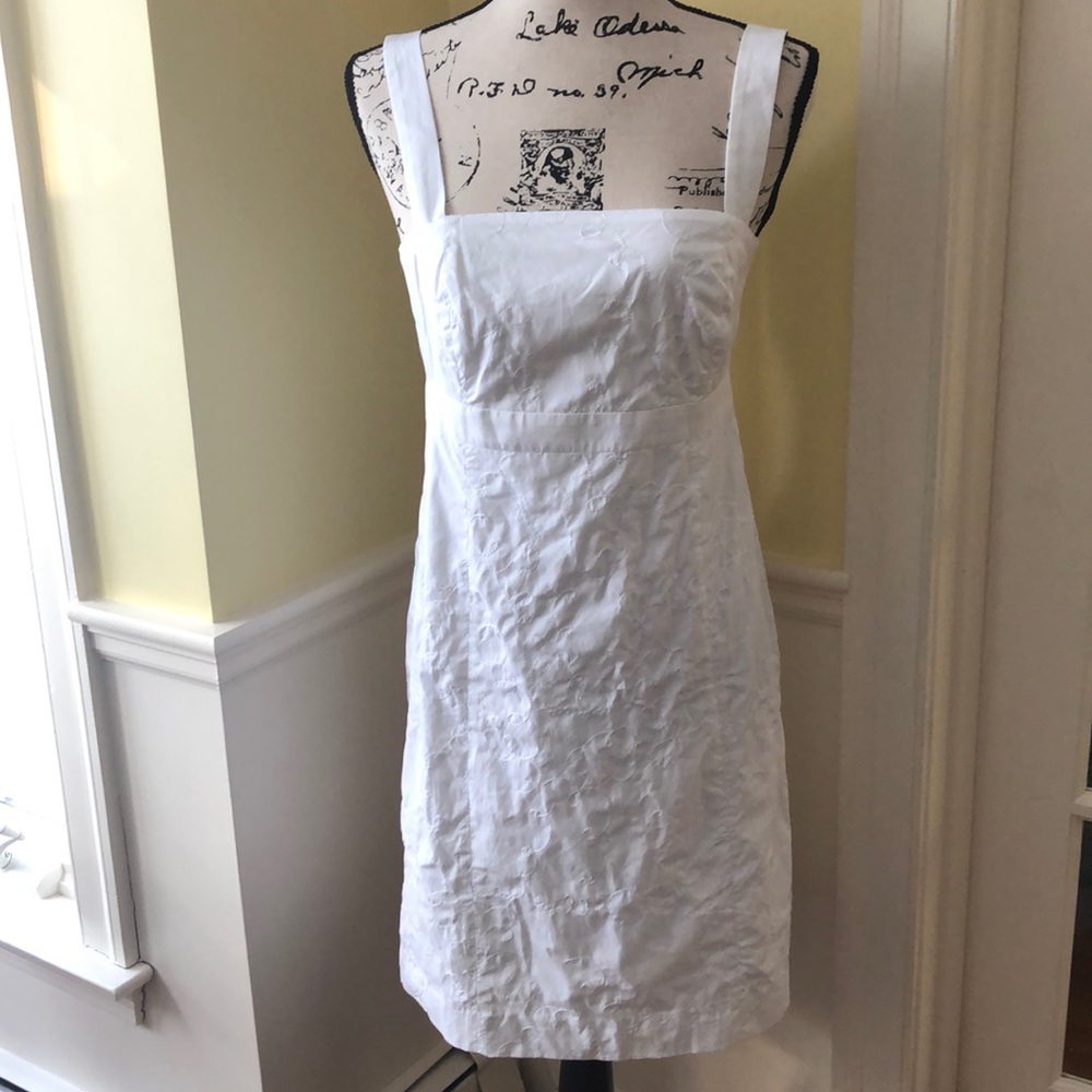 Lily Pulitzer White Dress with Filagree pattern